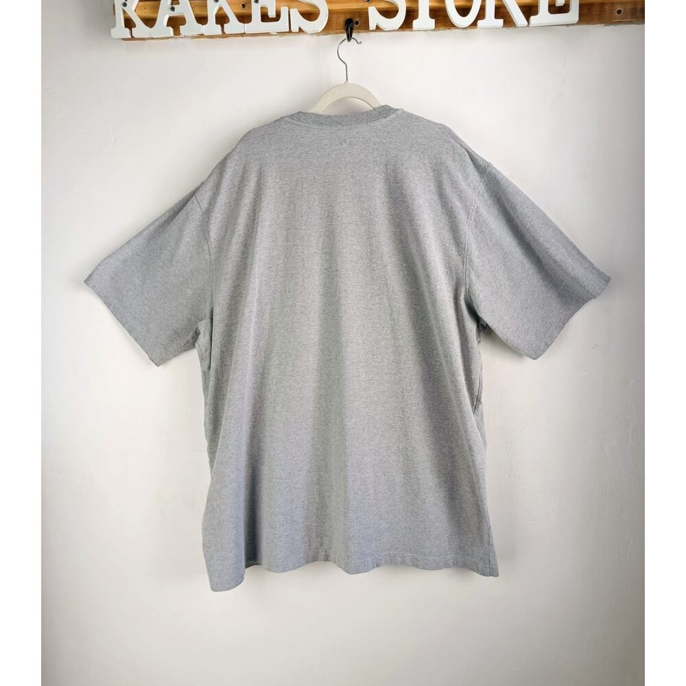 Carhartt Men's K84 Short Sleeve Henley T-Shirt - Grey (3XL) - Picture 8 of 12